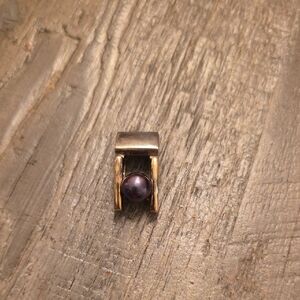 Silver and Gold-Tone Orb Pendant - Black Pearl Looks Like